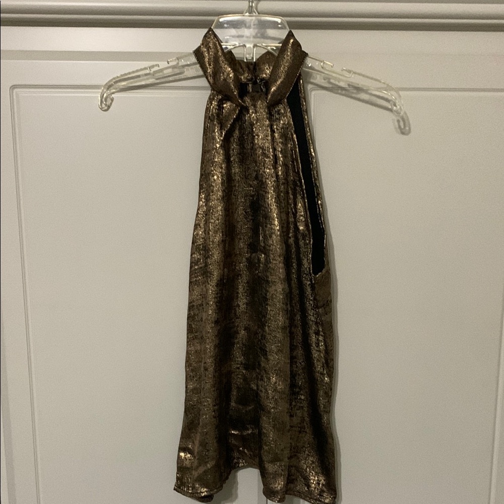 Metallic Halter Top
